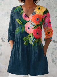 Marineblå Blomster