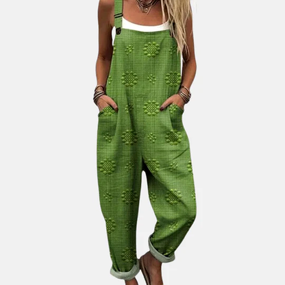 Let og Luftig Mønstret Overalls - Perfekt til Afslappede Dage