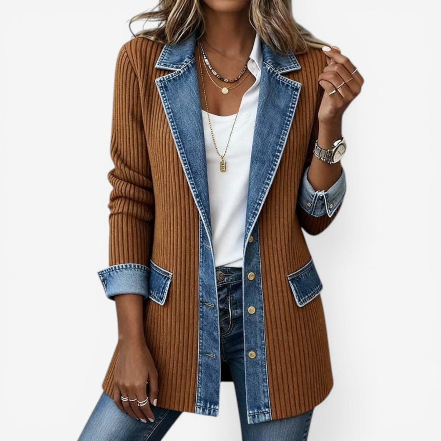 Flatterende lang cardigan