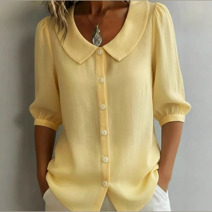Komfortabel Bluse med Elegant Peter Pan-Krave