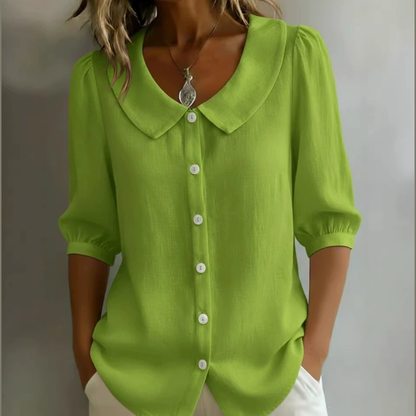 Komfortabel Bluse med Elegant Peter Pan-Krave