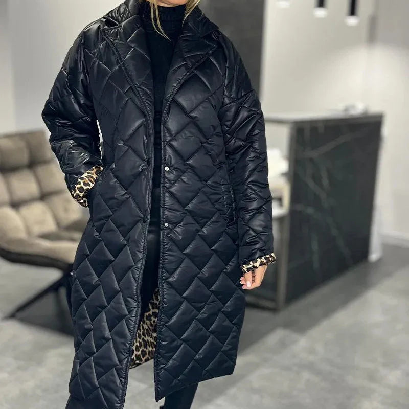 Chik Lang Damejakke med Leopardprint
